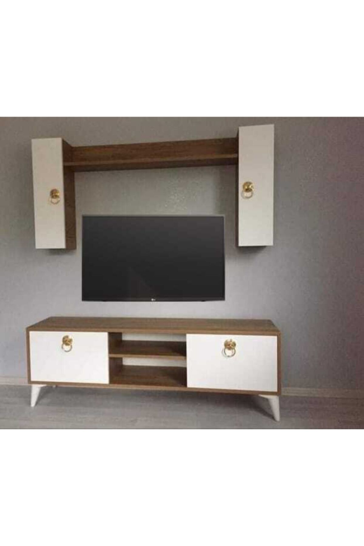 SılaWood Kahverengi Tv Masası 05 A Raflı