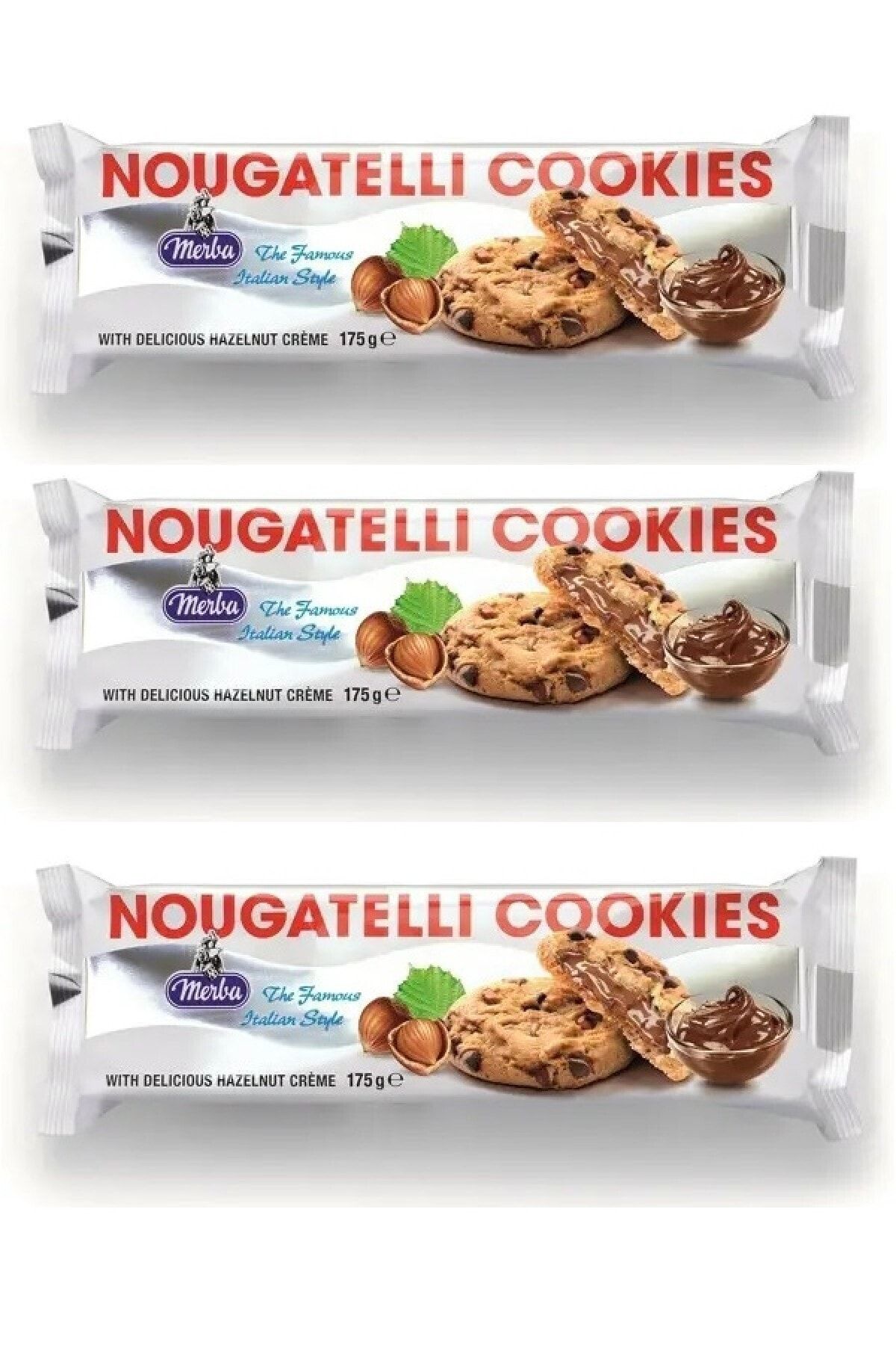 Merba Nougatelli Cookies 175 G X 3