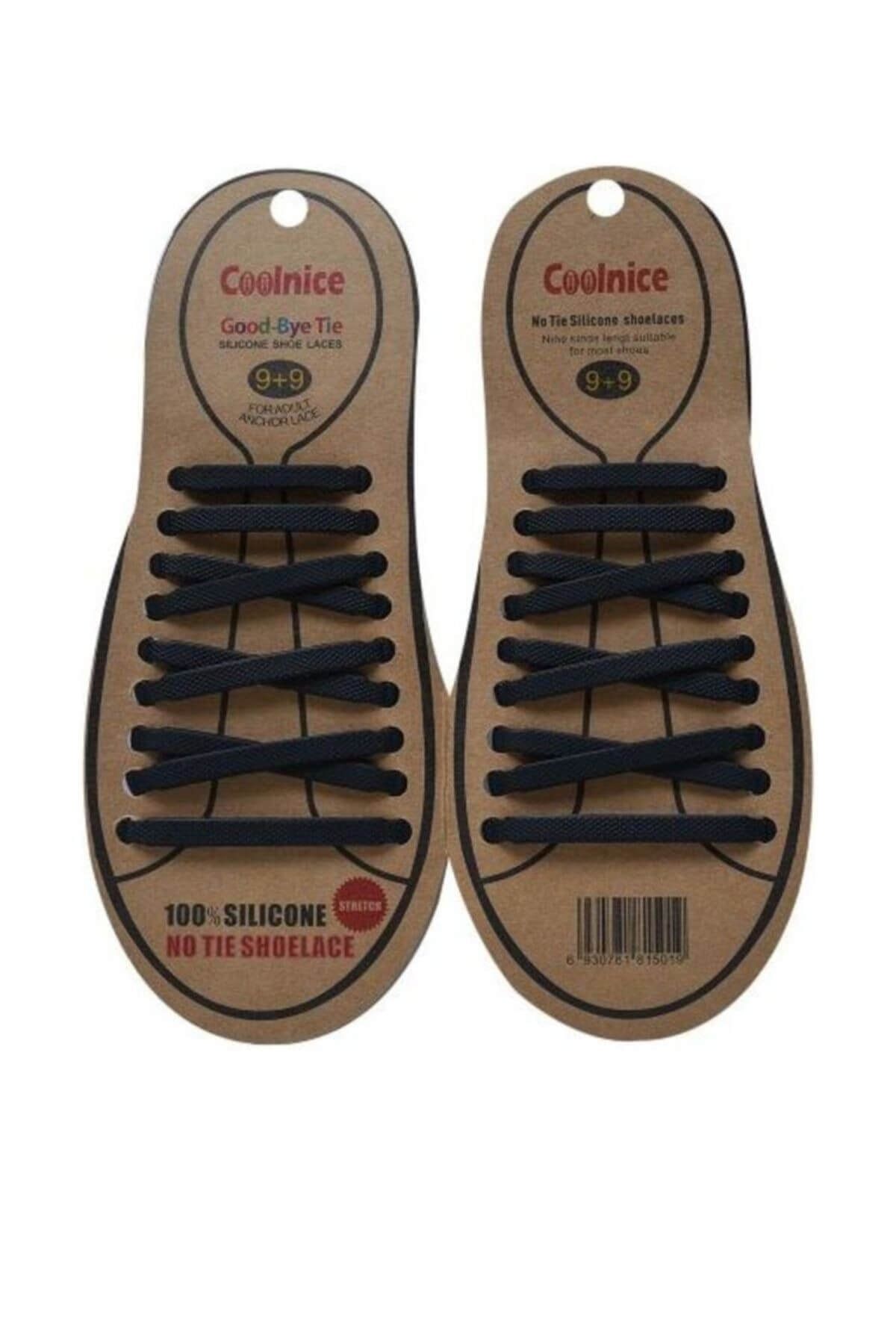 Coolnice Yetişkin Boy Bağlanmayan Siyah Silikon Bağcık Cn-ad-01