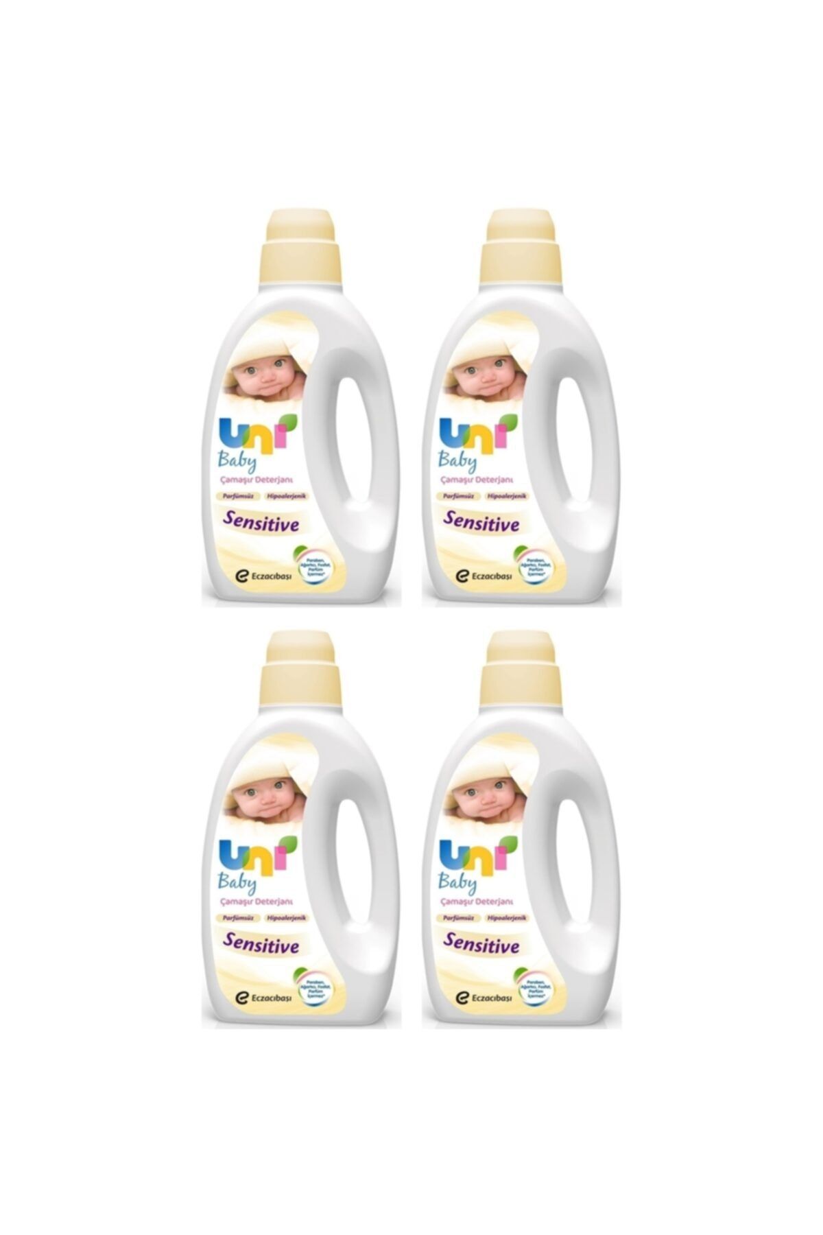 Uni Baby Sıvı Çamaşır Deterjanı Sensitive Parfümsüz 4 X 1500 Ml