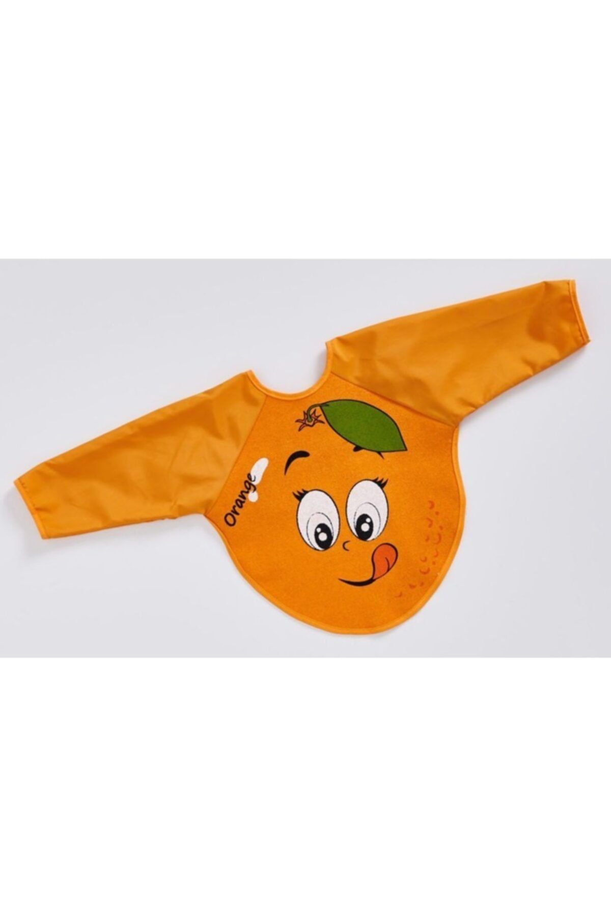 Buude Kids Kollu Portakal Meyveli Mama Önlüğü