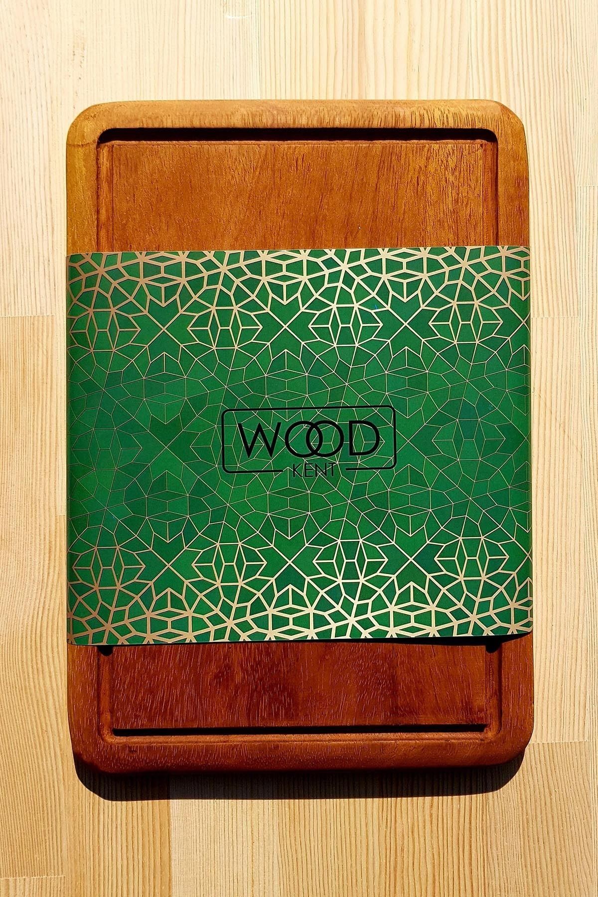 Woodkent Iroko Ahşap Sunum Ve Kesme Tahtası, Üst Kalite, Premium, Dayanıklı, Garantili, 24x34 Cm
