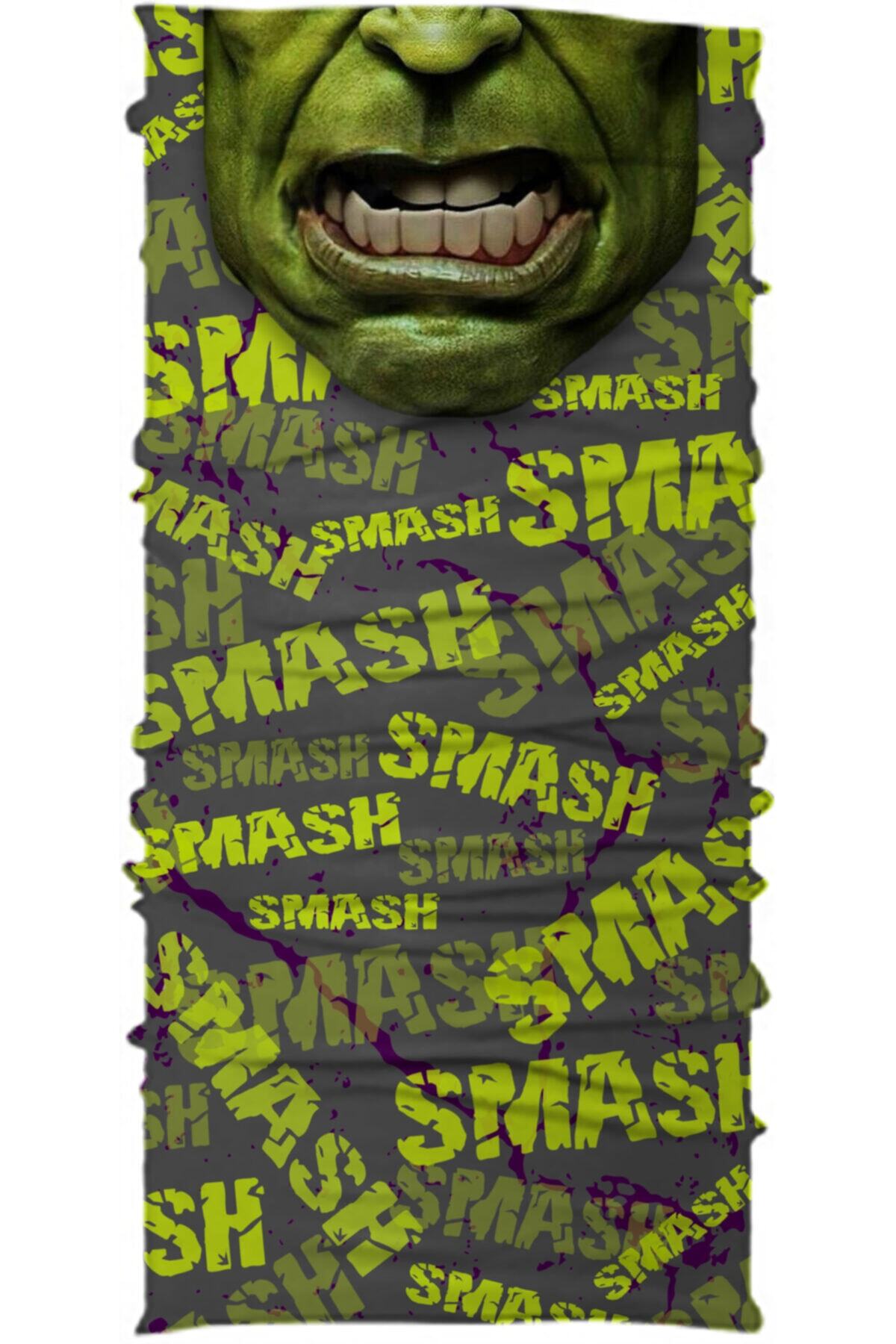 NECKO Marvel Hulk Renkli Çok Fonksiyonlu Tüp Bandana, Yüz Maskesi - Dn0454