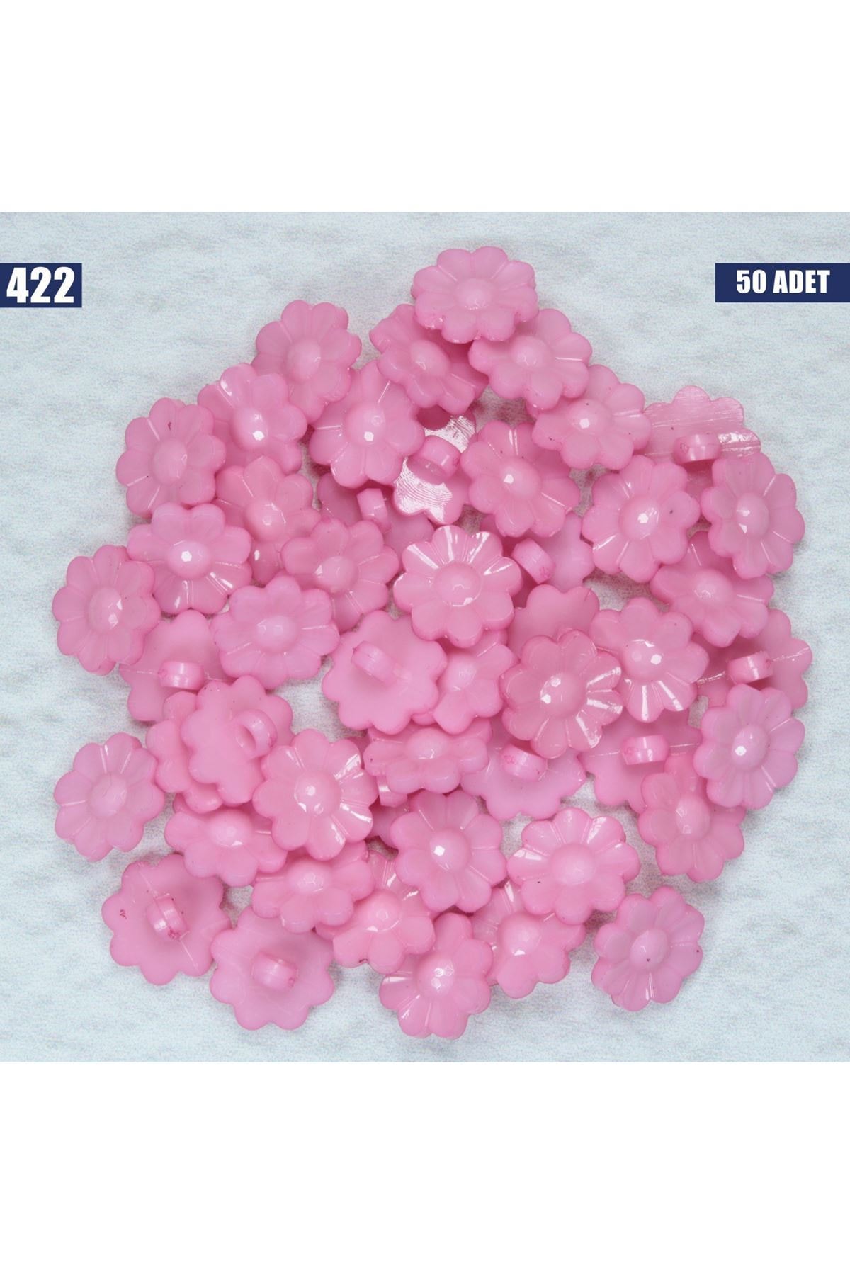 Kartopu Bebek Düğmesi Nilüfer Pembe422 (50 Adet)