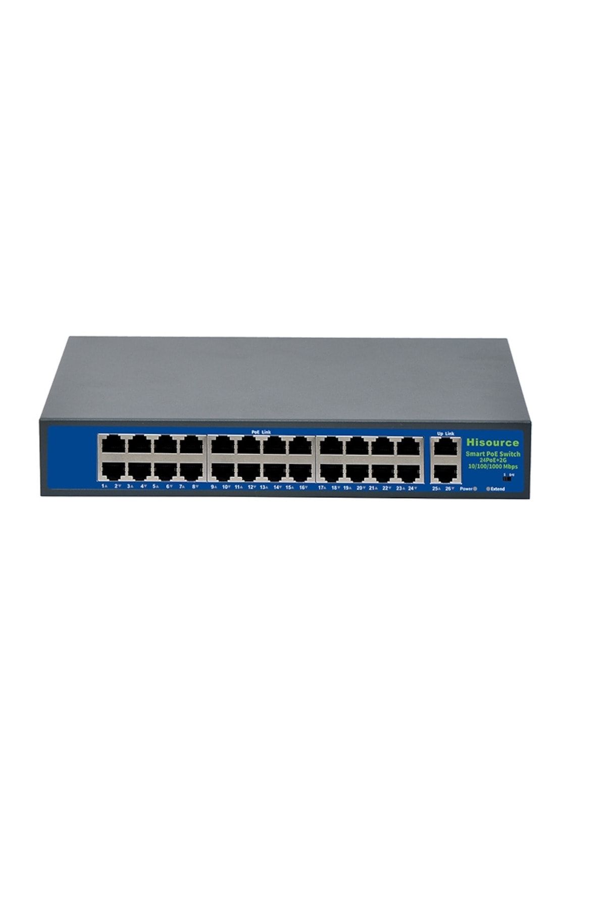 Hisource 24 Port Poe Switch + 2 Port Uplink Gigabit