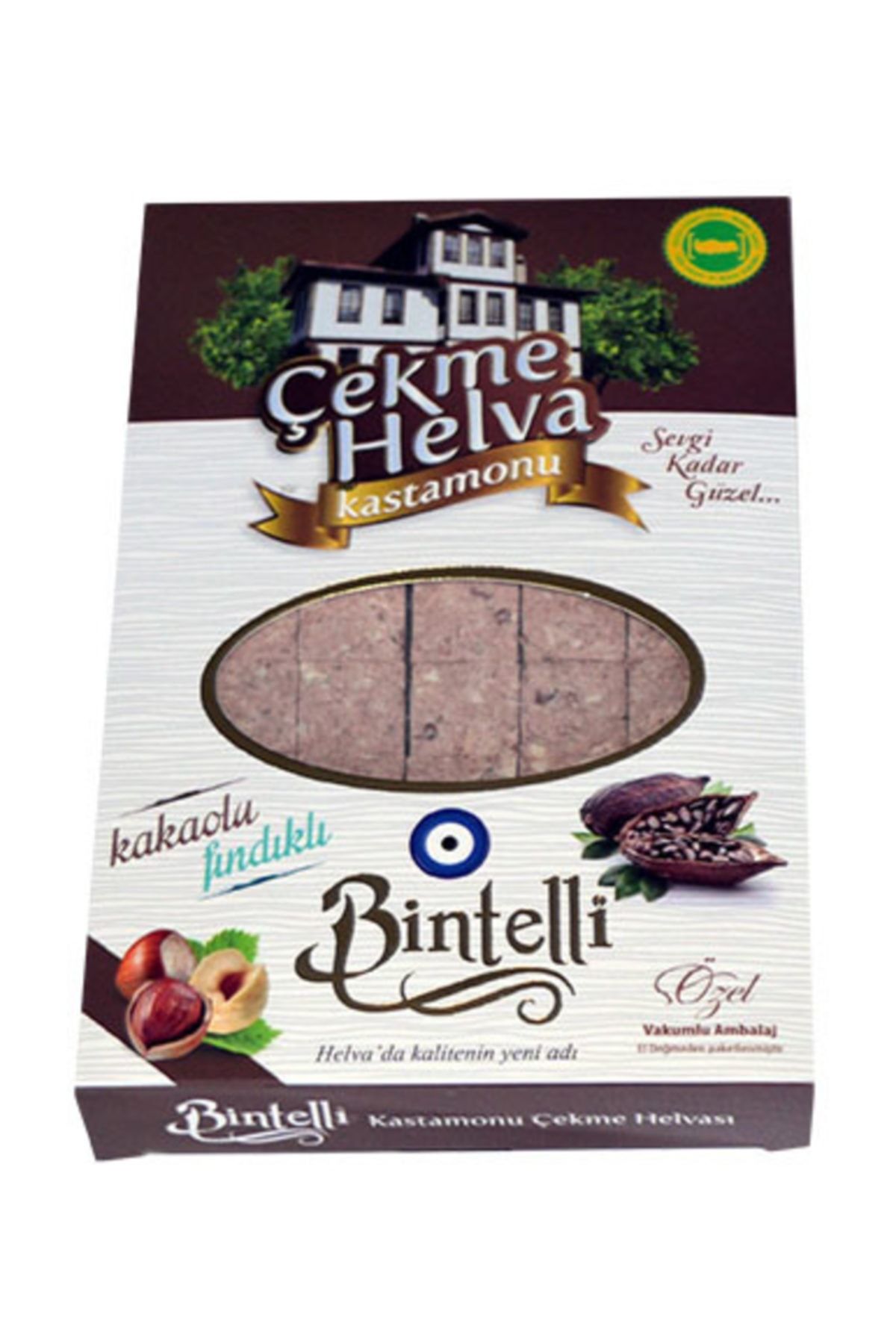 Bintelli Çekme Helva 250 Gr Kakaolu Fındıklı Vakumlu