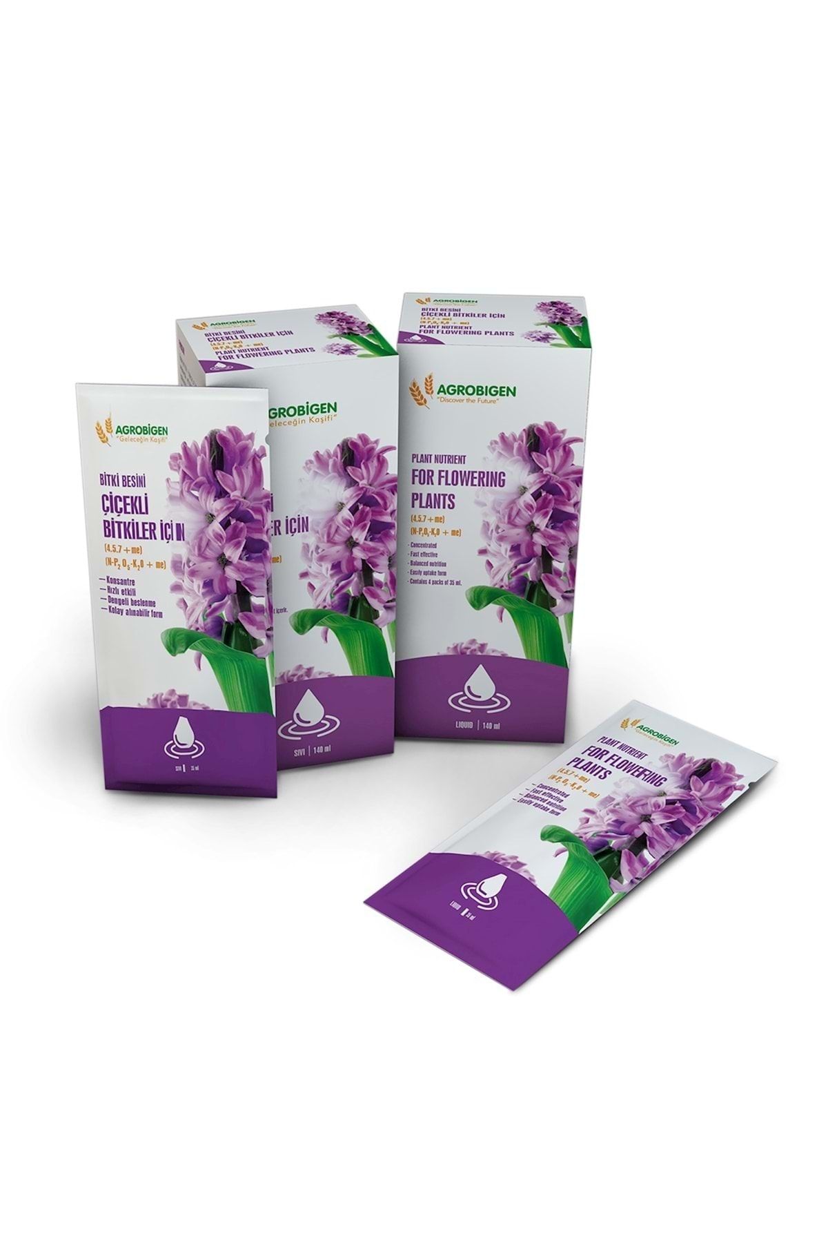 AGROBİGEN Çiçekli Bitkiler Için Bitki Besini (sıvı-35 Ml X 4 Adet)