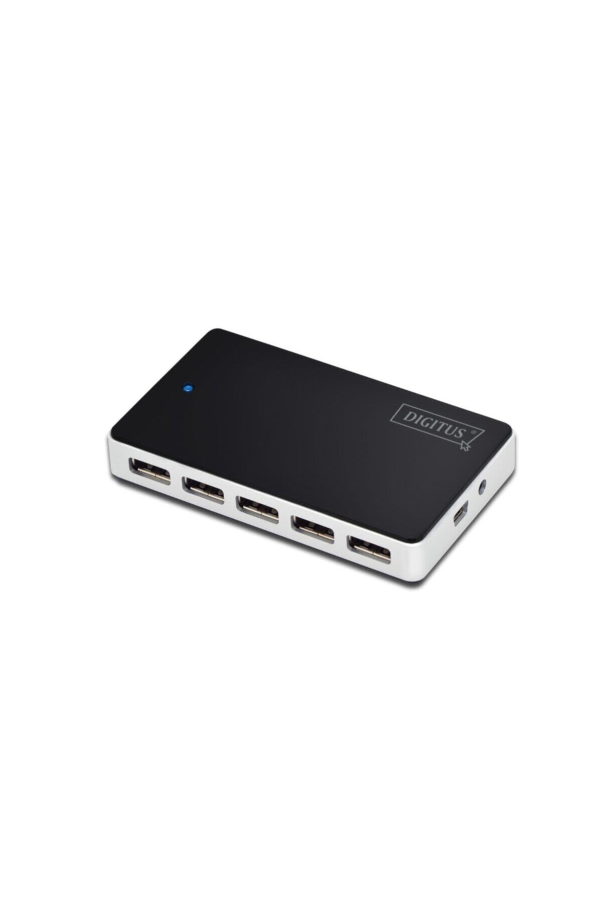 Assmann Digitus 10 Port Usb Hub, Usb 2.0, Güç Adaptörlü, Plastik