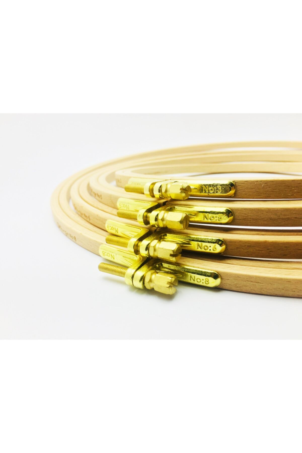 Nurge Vidalı 8mm Ahşap Kasnak Set (3-5-6-8 No)
