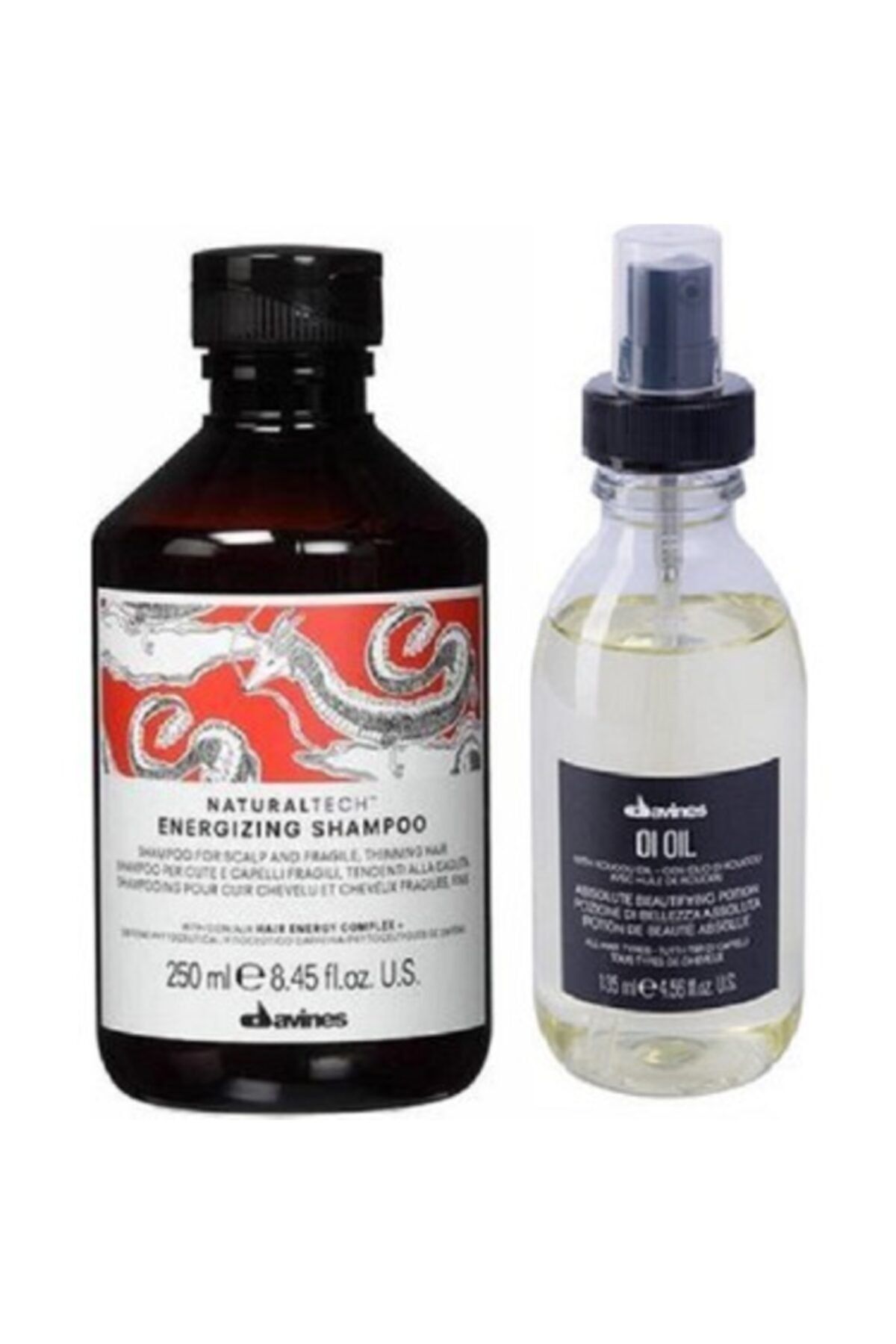 Davines Energizing Şampuan 250 Ml + Tüm Saç Tipleri Için Saç Bakım Yağı 135 Ml
