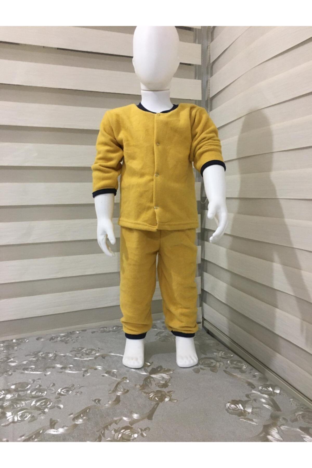 SAYMAN TEKSTİL Erkek Çocuk Sarı Pijama Takımı