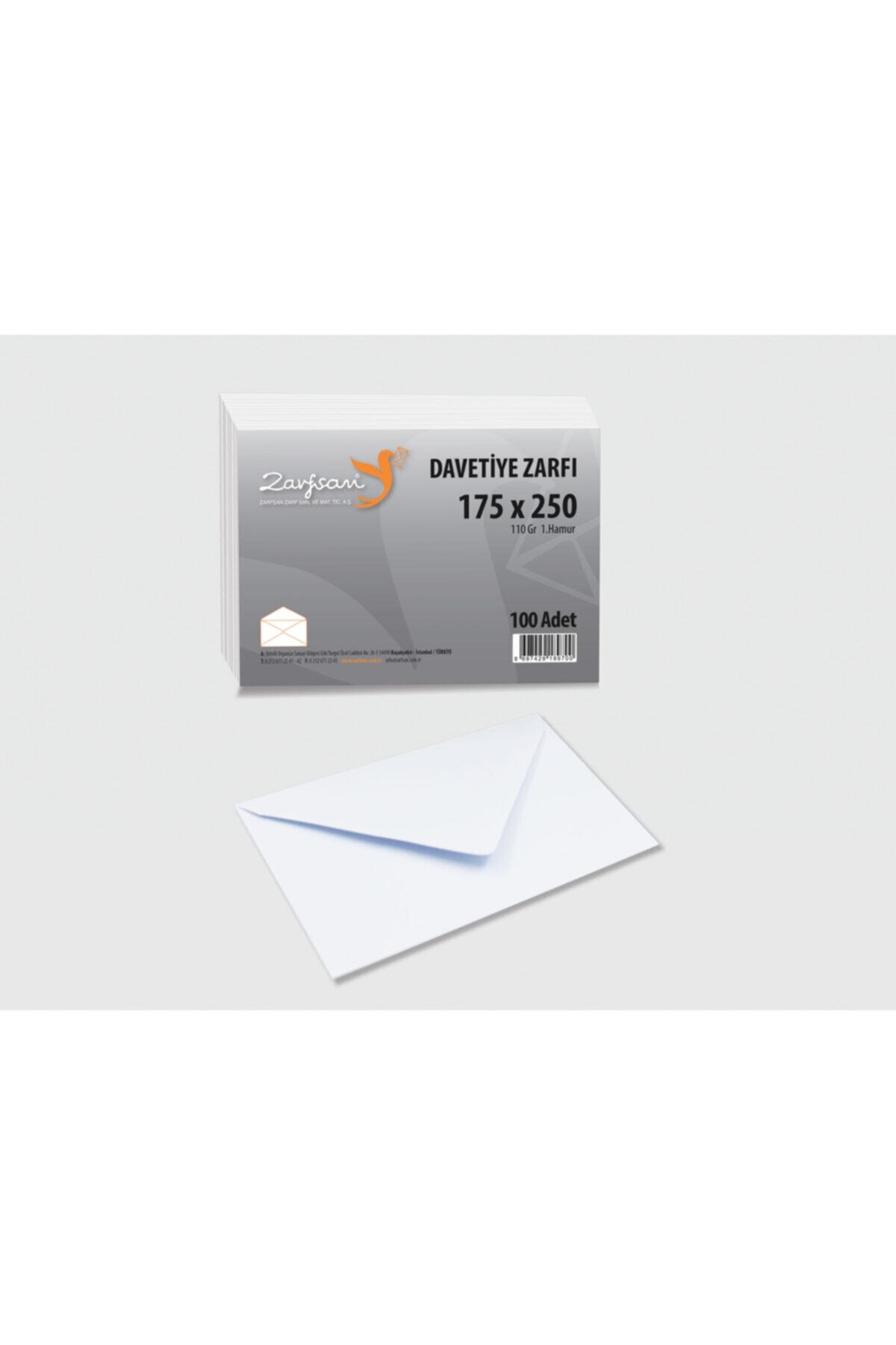 Zarfsan Davetiye Zarfı 17,6x25 Cm 110 Gr 1.hamur 100 Adet