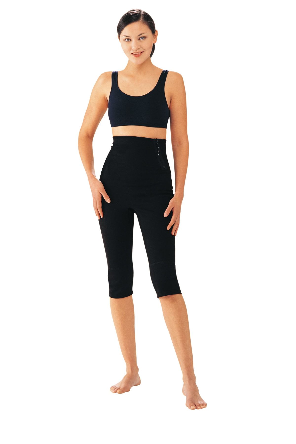 TURBOCELL Kadın Siyah Body Corsaır Zayıflatıcı Etkili Termal Şort