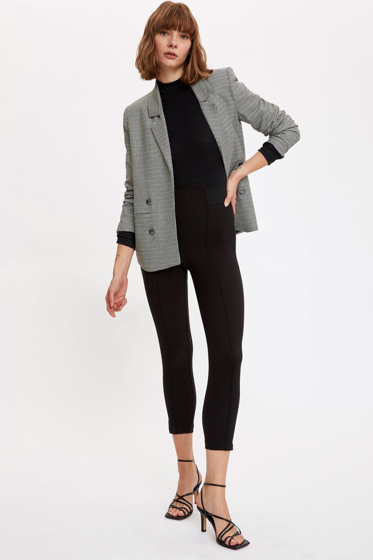 DeFacto Basic Slim Fit Dokuma Tayt