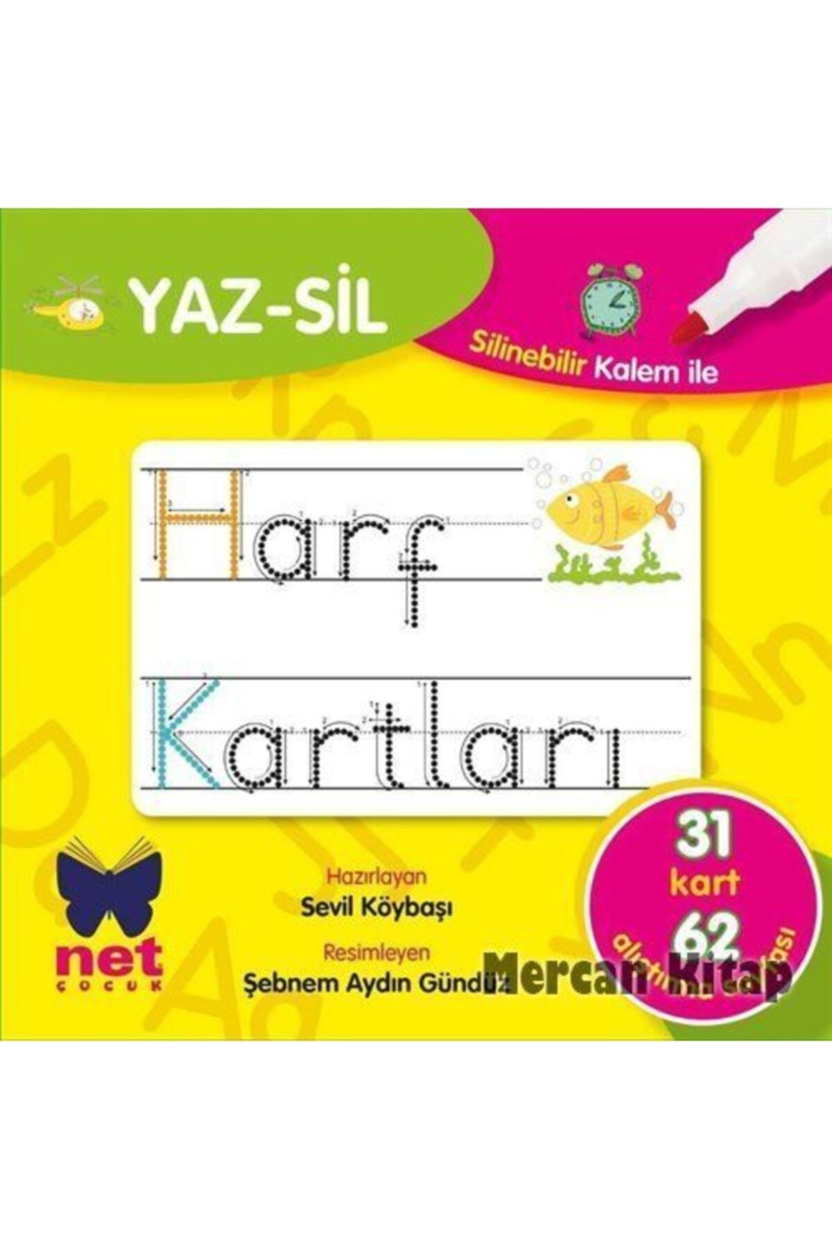 Net Çocuk Yayınları Yaz-sil Harf Kartları