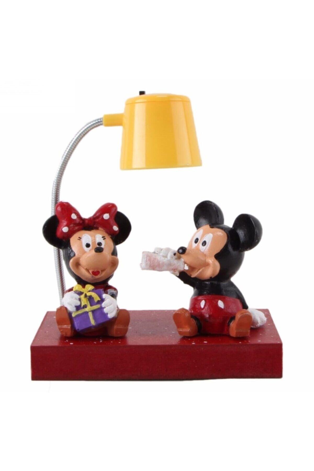 HediyeKanalı Mickey Mouse Minnie Mouse Tasarımlı Mickey Minnie Işıklı Biblo Masa Gece Lambası