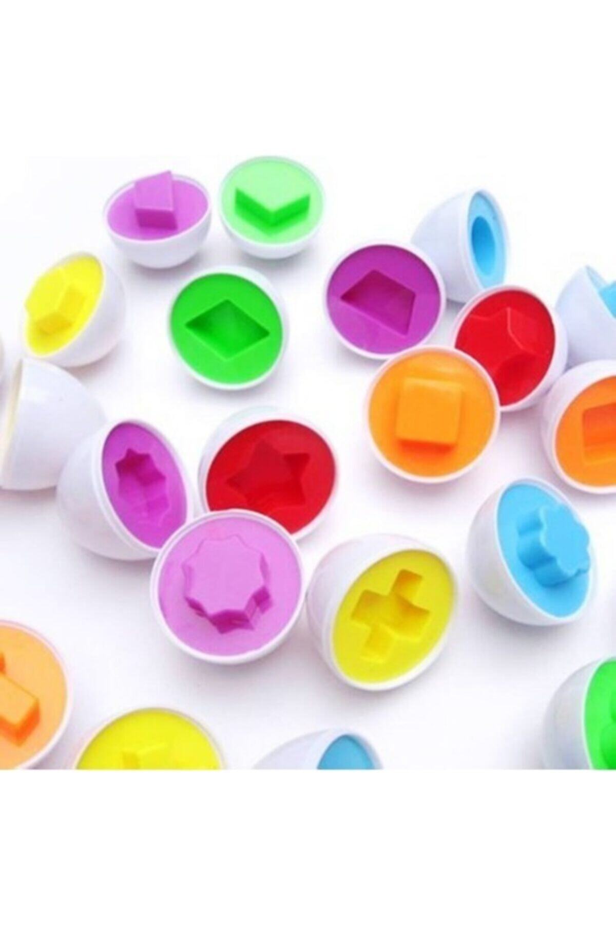 Kızılkaya Oyuncak Şekilli Yumurtalar Geometrik Şekilli Yumurta Puzzle Eğitici