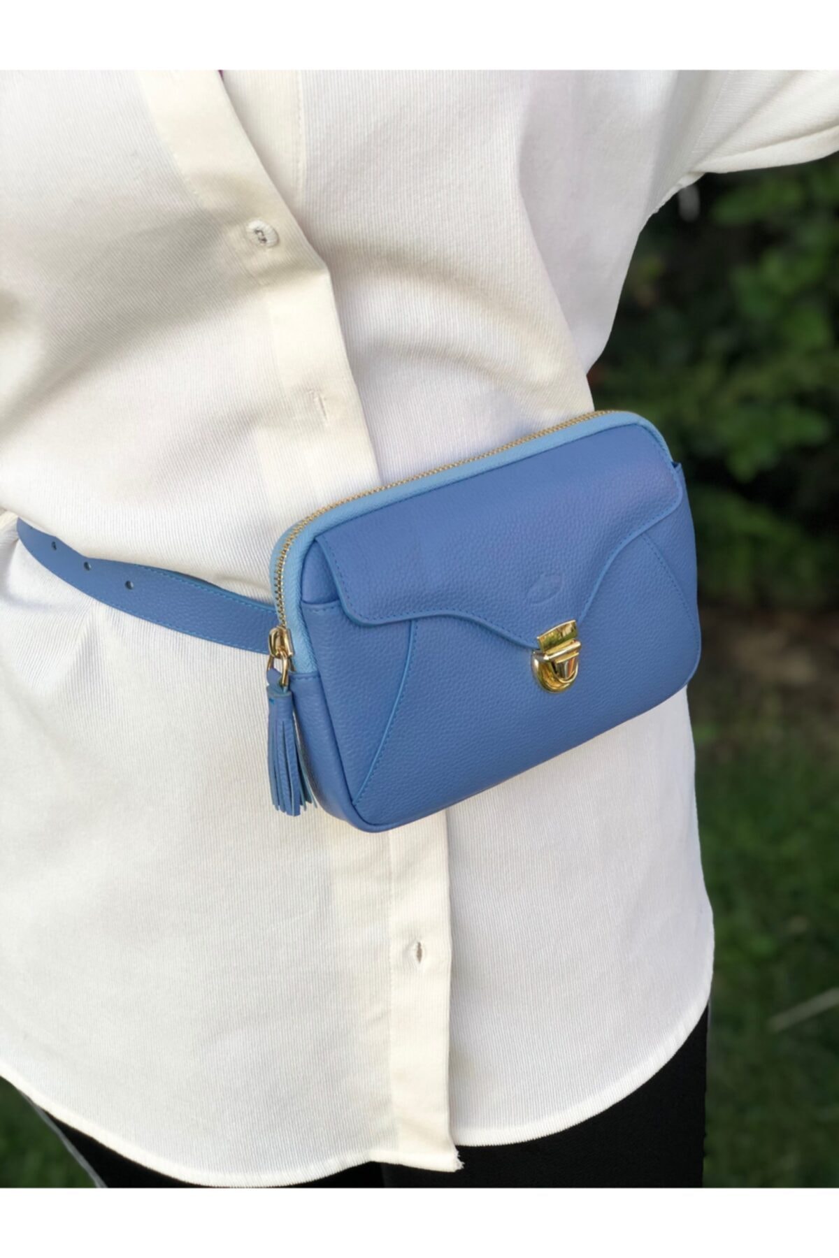 TroyaCase Kadın Mavi Çanta