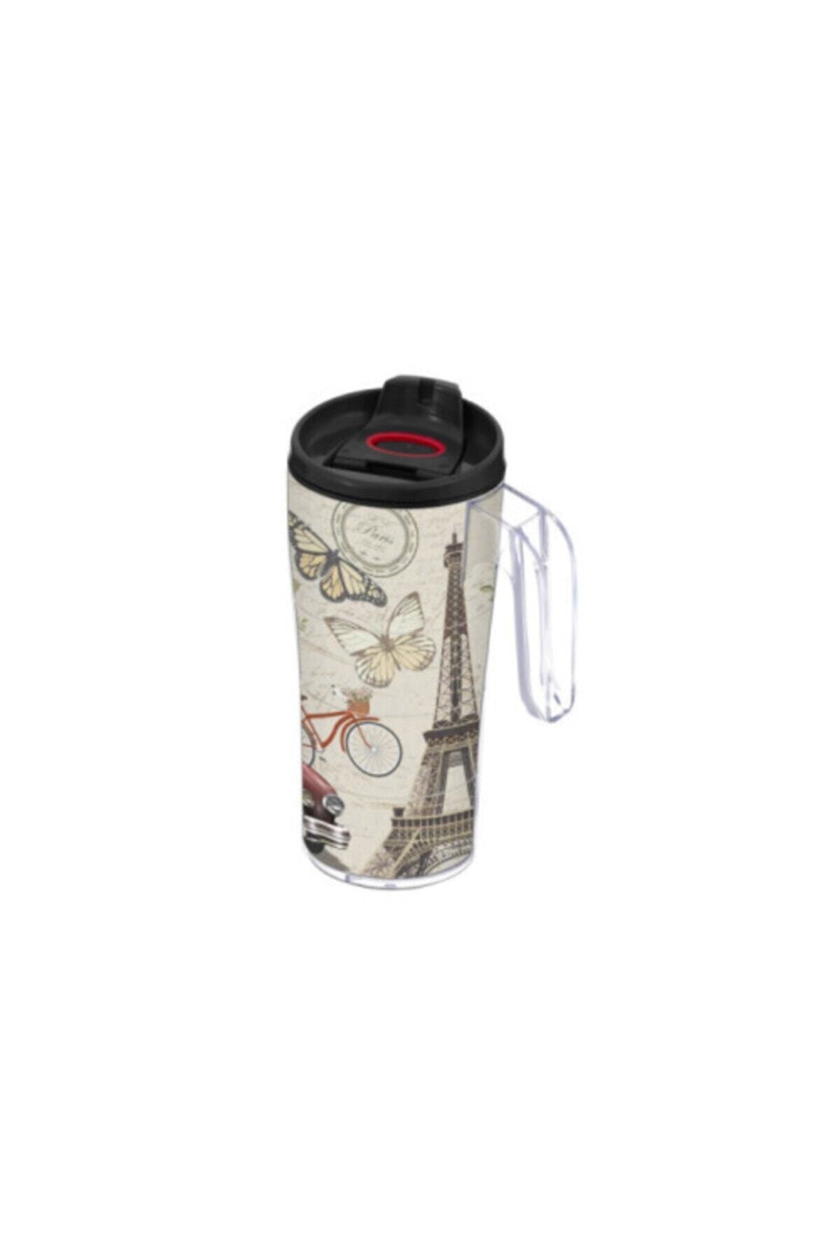 Herevin Beyaz Paris Desenli Konik Kahve Kupası-  440 cc161483-012