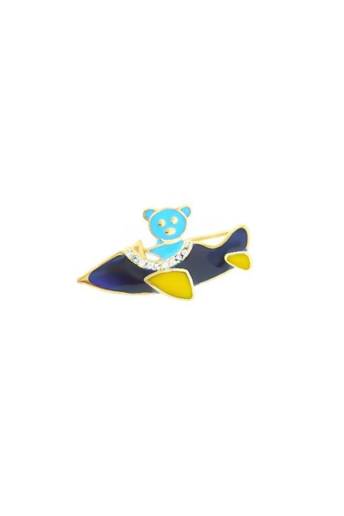 Valentine Diamond Yeni Doğan Bebek Iğnesi Uçak - Lacivert