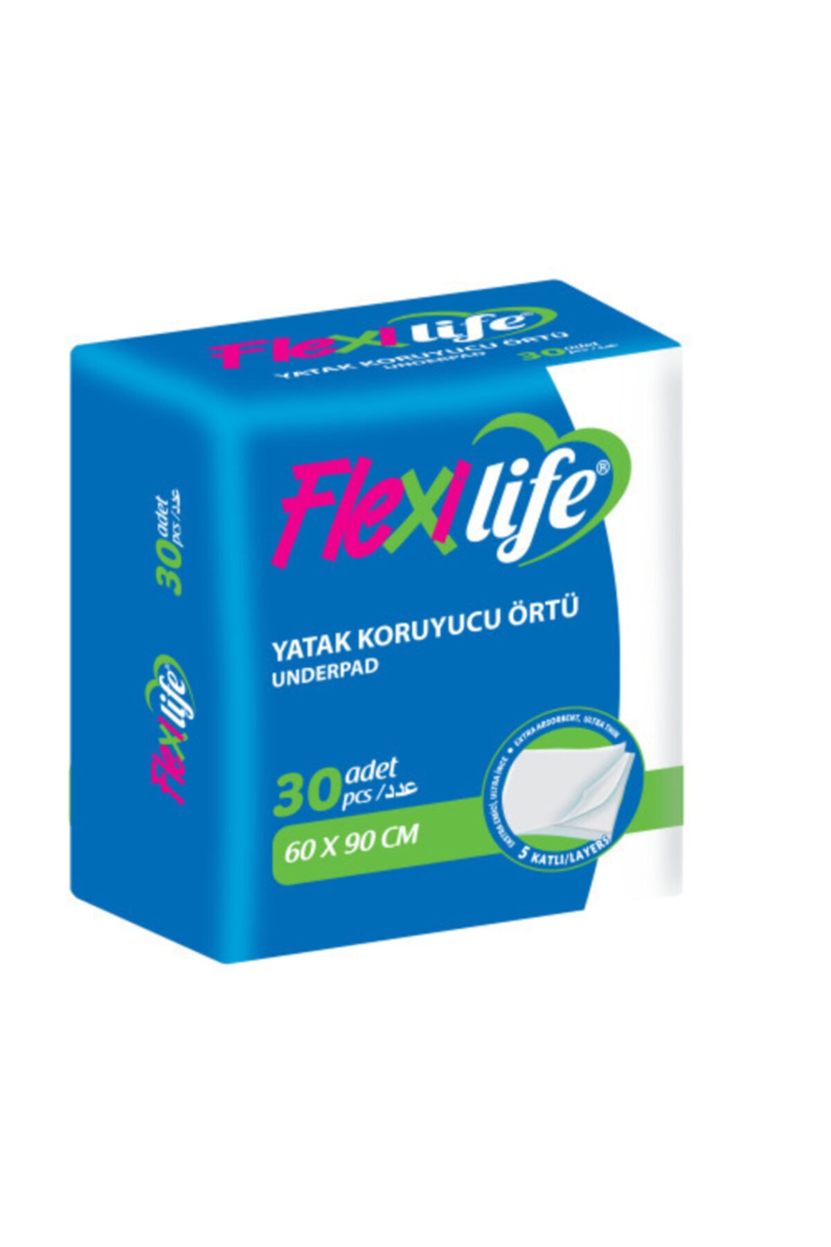 Flexi Life Flexilife Hasta Altı Bezi Yatak Koruyucu 60x90 Cm 30 Lu 1 Paket
