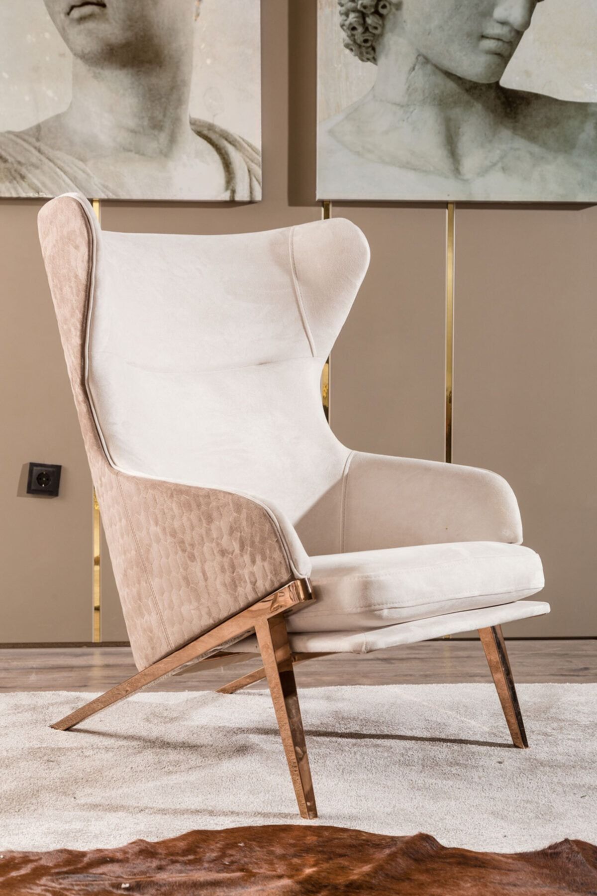 CELAL DUMAN LUXURY FURNİTURE Pembe Tekli Berjer