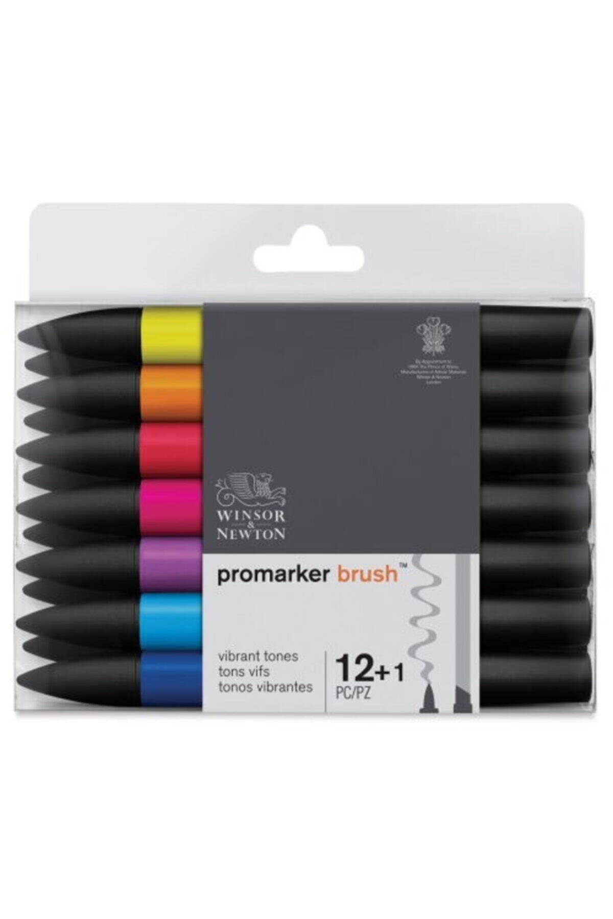 Winsor Newton Winsor & Newton : Brush Marker Güçlü Tonlar Seti (12 Renk)