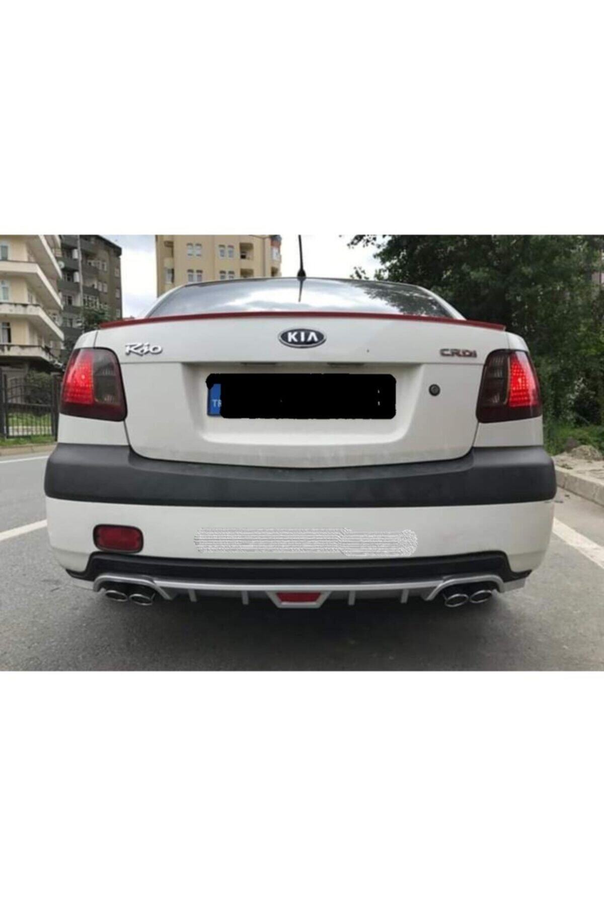 ABS Kia Rio 4 Çıkışlı Egzoz Görünümlü Arka Tampon Ek'i Difüzör