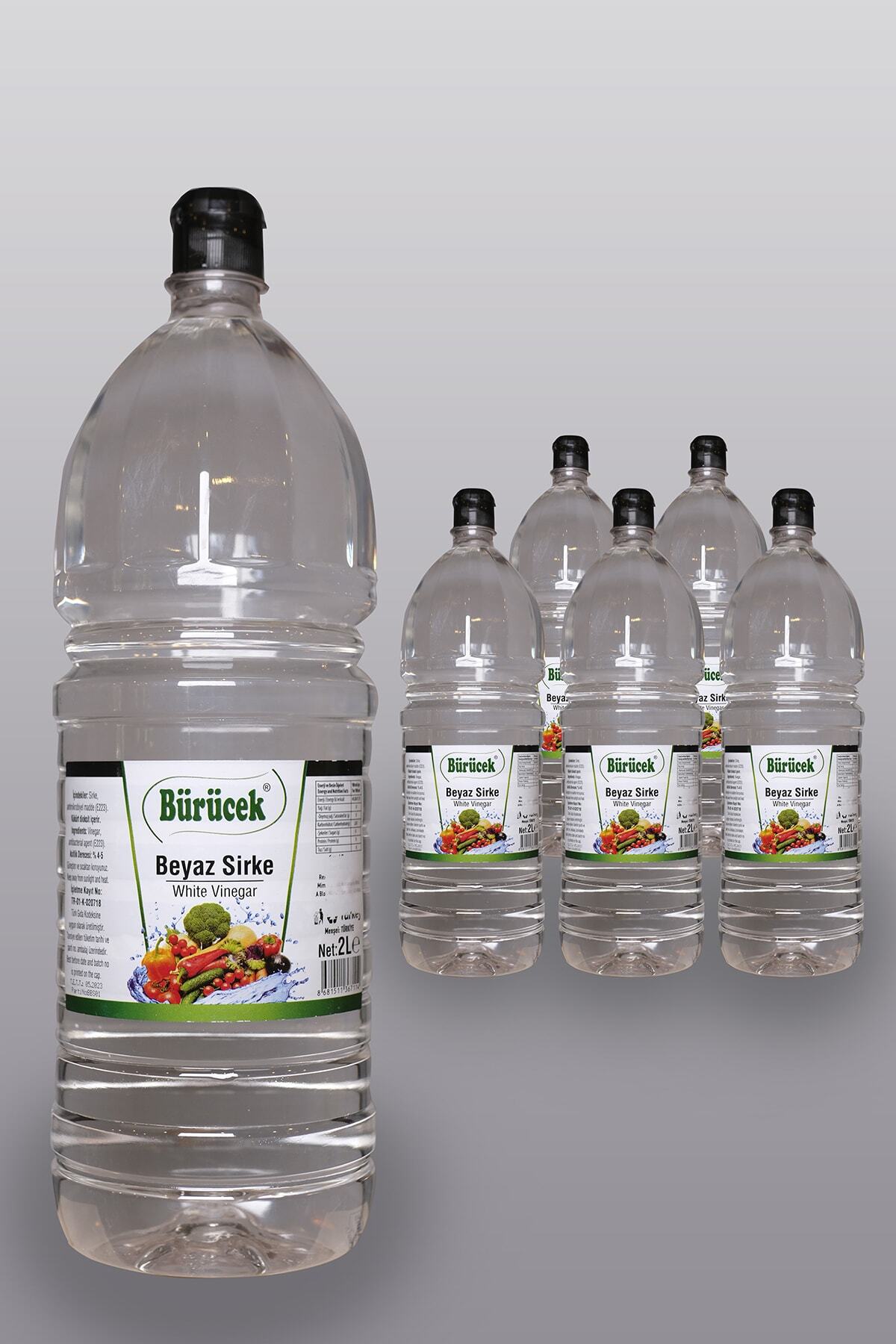 Bürücek Beyaz Sirke 2 Lt X 6 Adet Pet Ambalaj