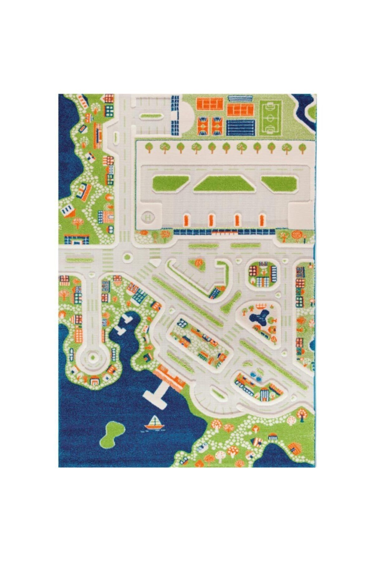 Halıstores Mini City Mavi Halı 150 x 220