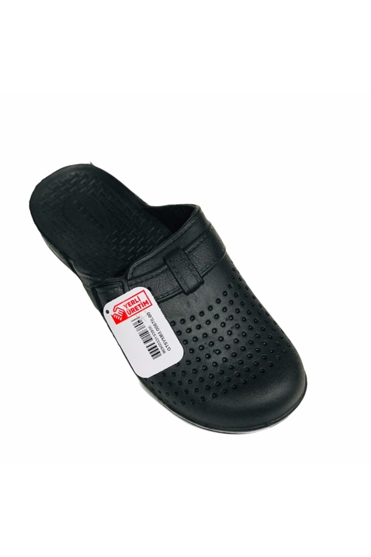 GEZER Erkek Siyah Kaydırmaz Taban Kapalı Banyo Terlik