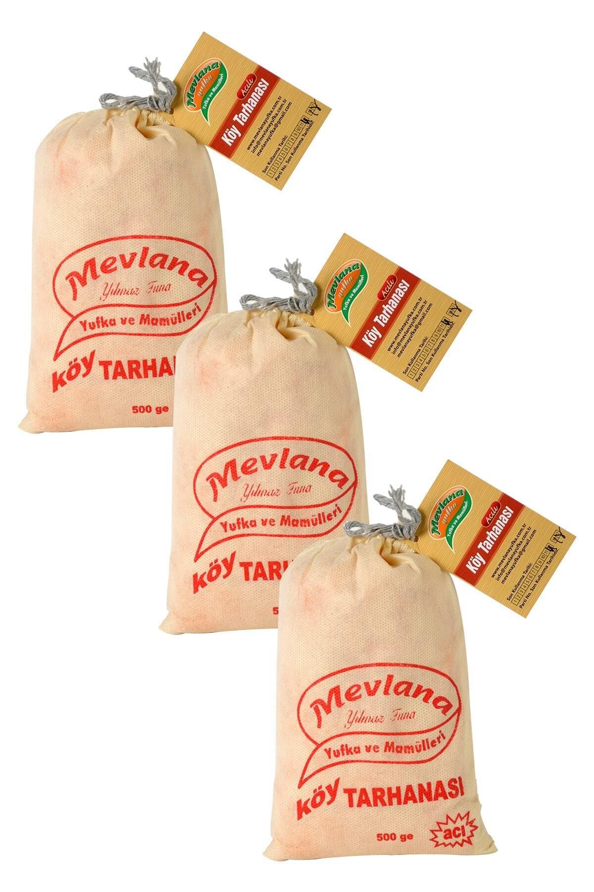 MEVLANA YUFKA Çorbalık Köy Tarhanası Acılı 3 Paket500 g X 3 Paket