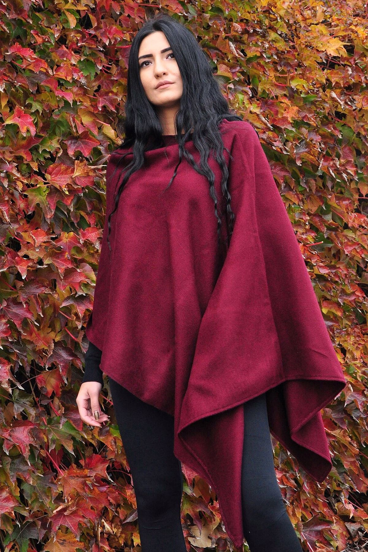 Mozto Kadın Bordo Degaje Yaka Panço