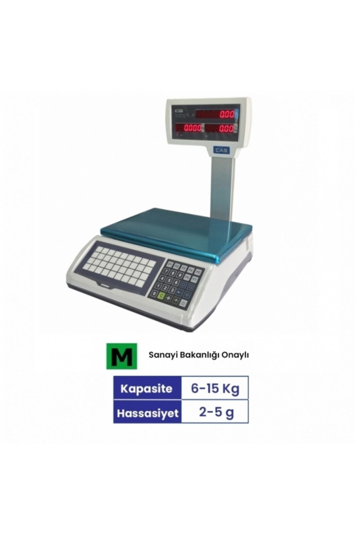 CAS Er Plus 15 Kg. Fiyat Hesaplamalı Boyunlu Terazi