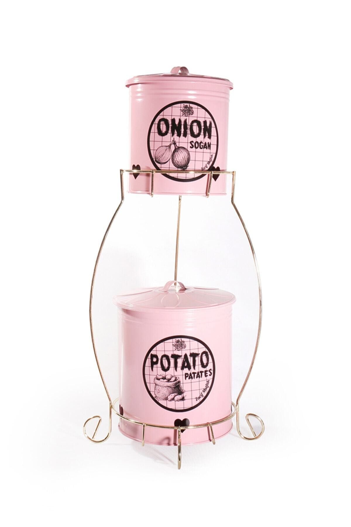 SULTANHOMEEE Pembe Gold Telli Orta Boy Patates Soğan Seti Slt57
