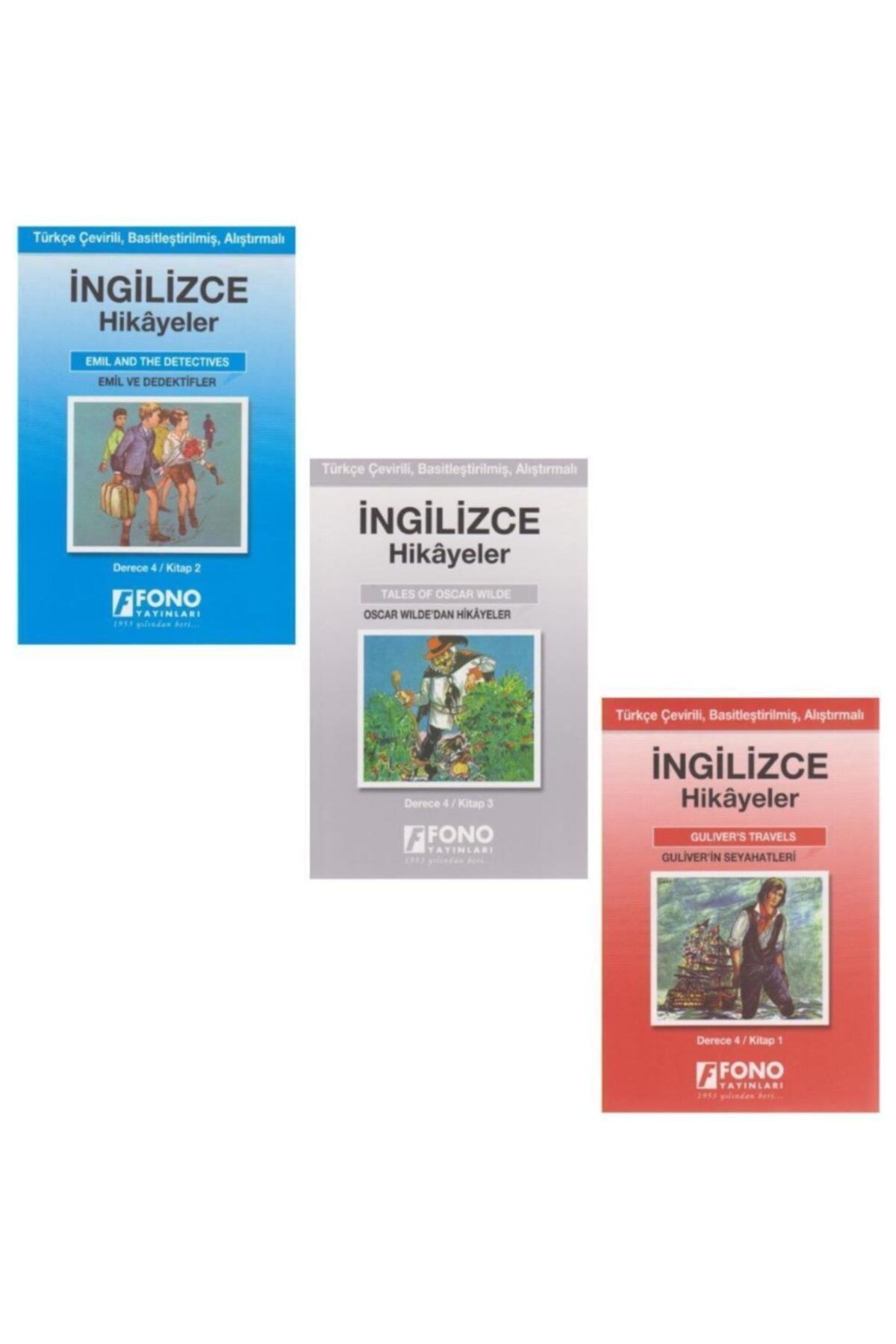 Fono Yayınları Fono Ingilizce Türkçe Hikayeler Derece 4 (3 Kitap)