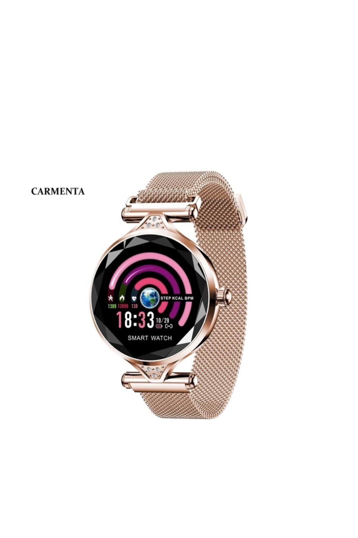 Carmenta Watch H1 S Gold - Nabız Ölçerli Akıllı Kadın Saati - Ios Ve Android Uyumlu