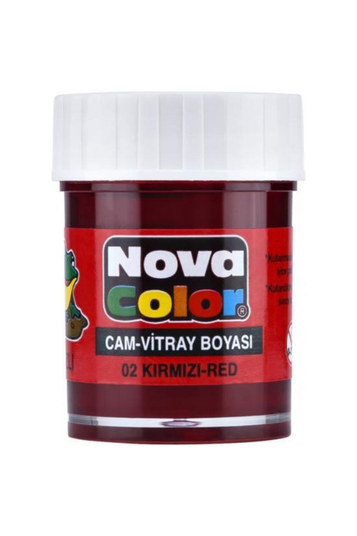 Nova Color Nc-150 Su Bazlı Cam Boyası Şişe Kırmızı 12 Li (1 Paket 12 Adet)