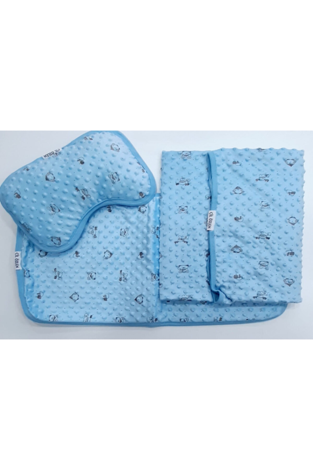 ÖZLEM BEBE Erkek Bebek Mavi Desenli Nohut Alt Açma Bataniye Seti