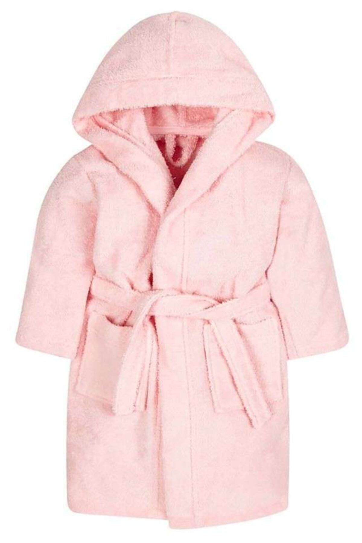 MOTHERCARE Kız Çocuk Pembe Tam Kollu Kapüşonlu Bornoz