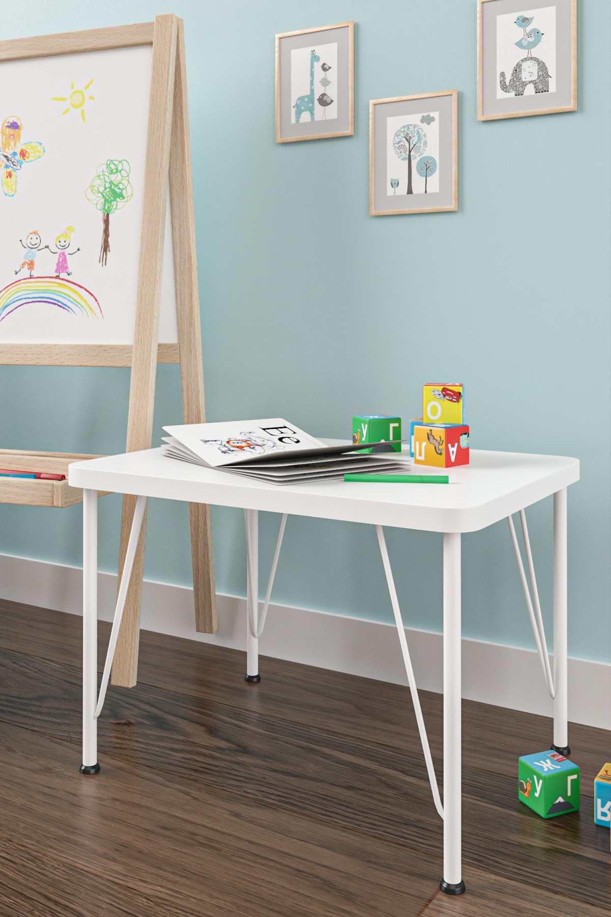 Evdemo Beyaz Çocuk Masası