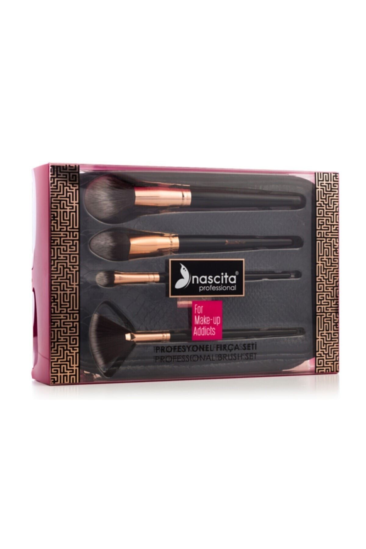 nascita Make Up Addıct Çantalı 4lü Profesyonel Fırca Seti