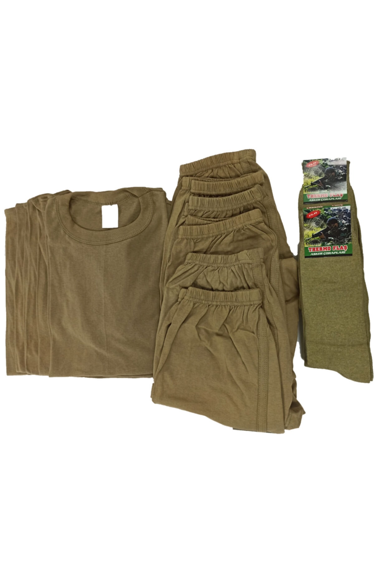 MrcTrend Asker Iç Çamaşır Fanila Takımı 6lı Ve Çorap