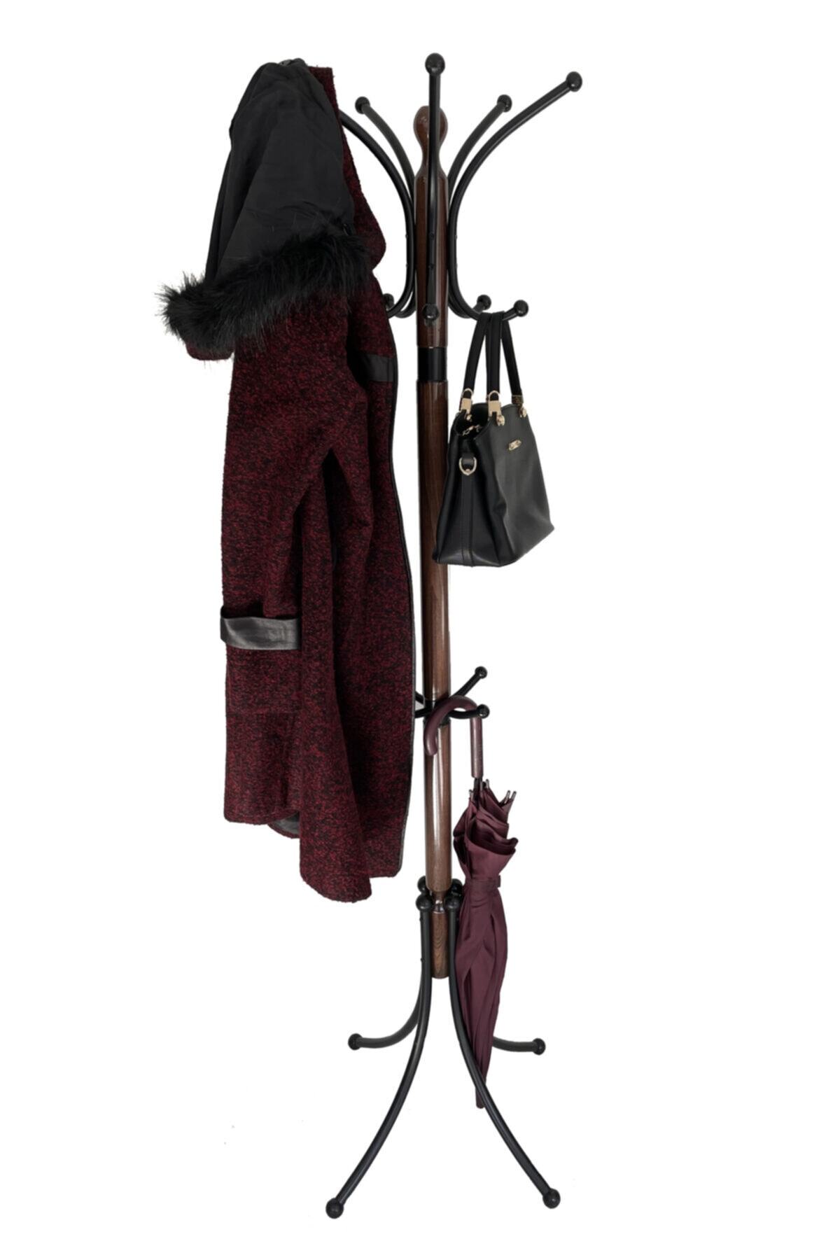 TOLUNAY Portmanto Ayaklı Askılık Boyalı Metal Yonca Model Venge