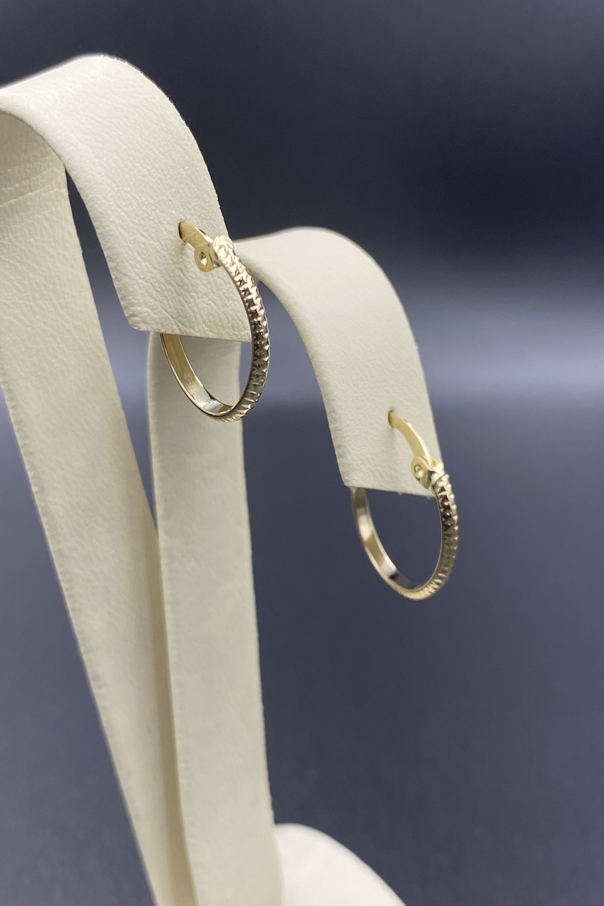 Altınkesesi Altın Dokulu Halka Küpe Küçük Boy