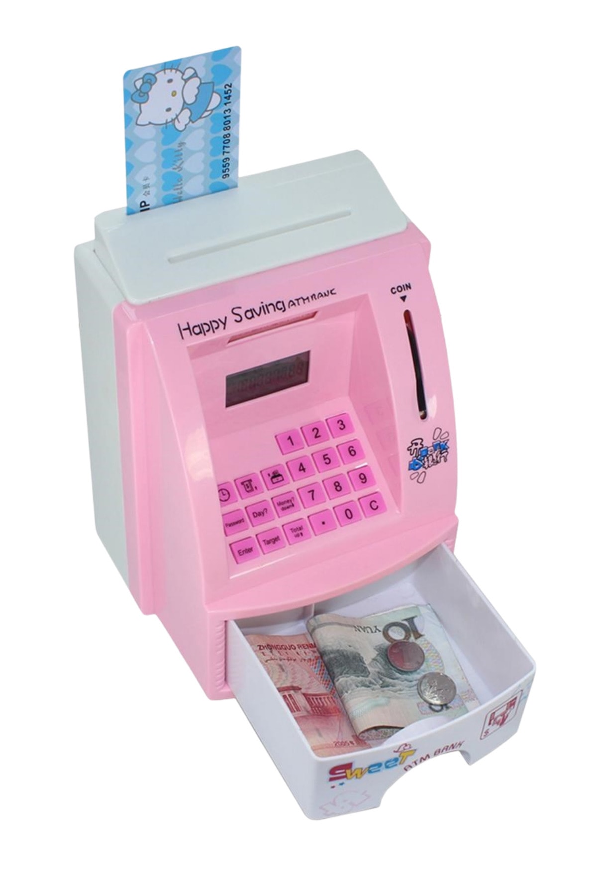 Buffer Renkli Atm Şeklinde Kartlı Para Biriktirme Kumbarası Ve Kasası