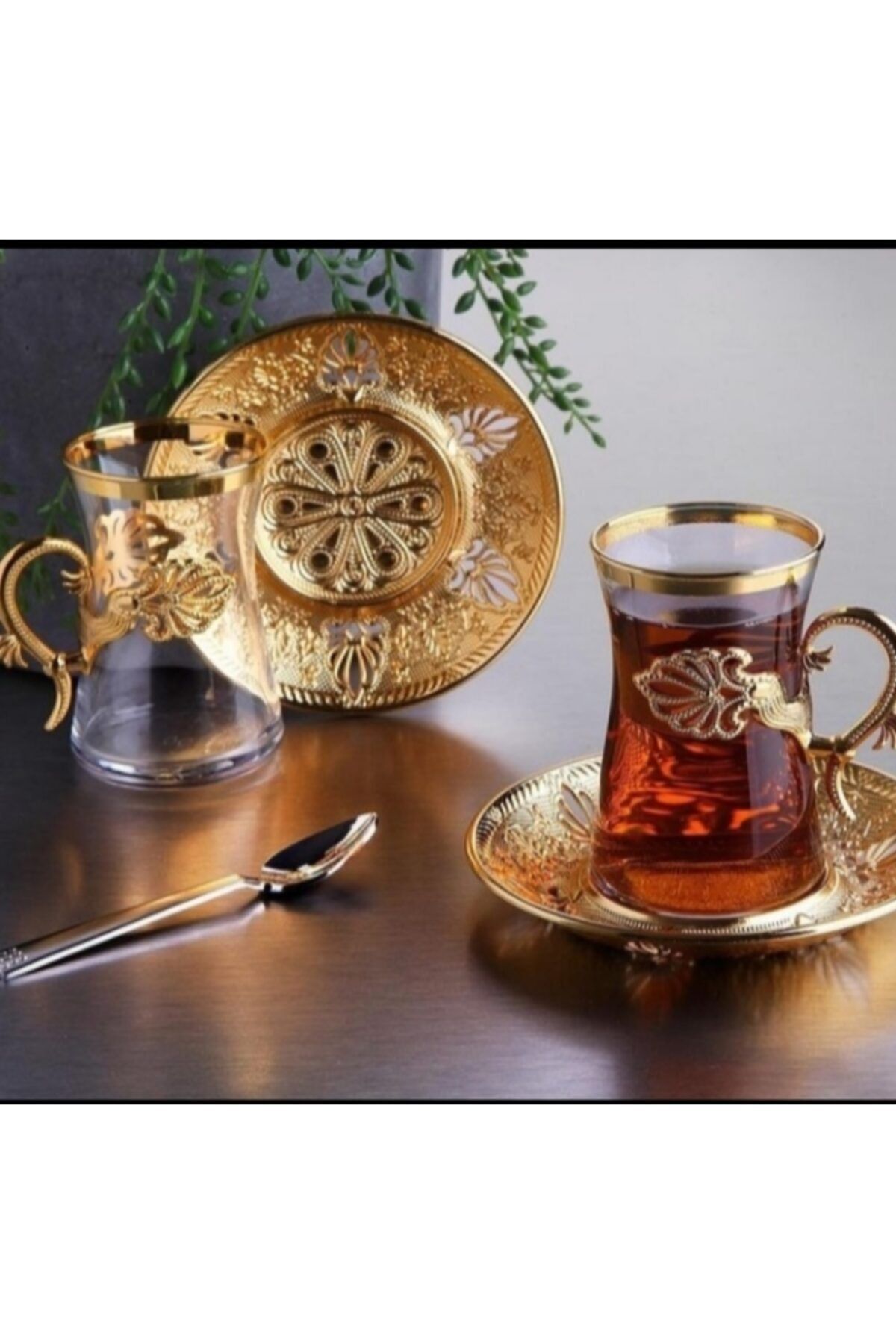 my wood Ahsen Tiryaki Çay Seti-gold