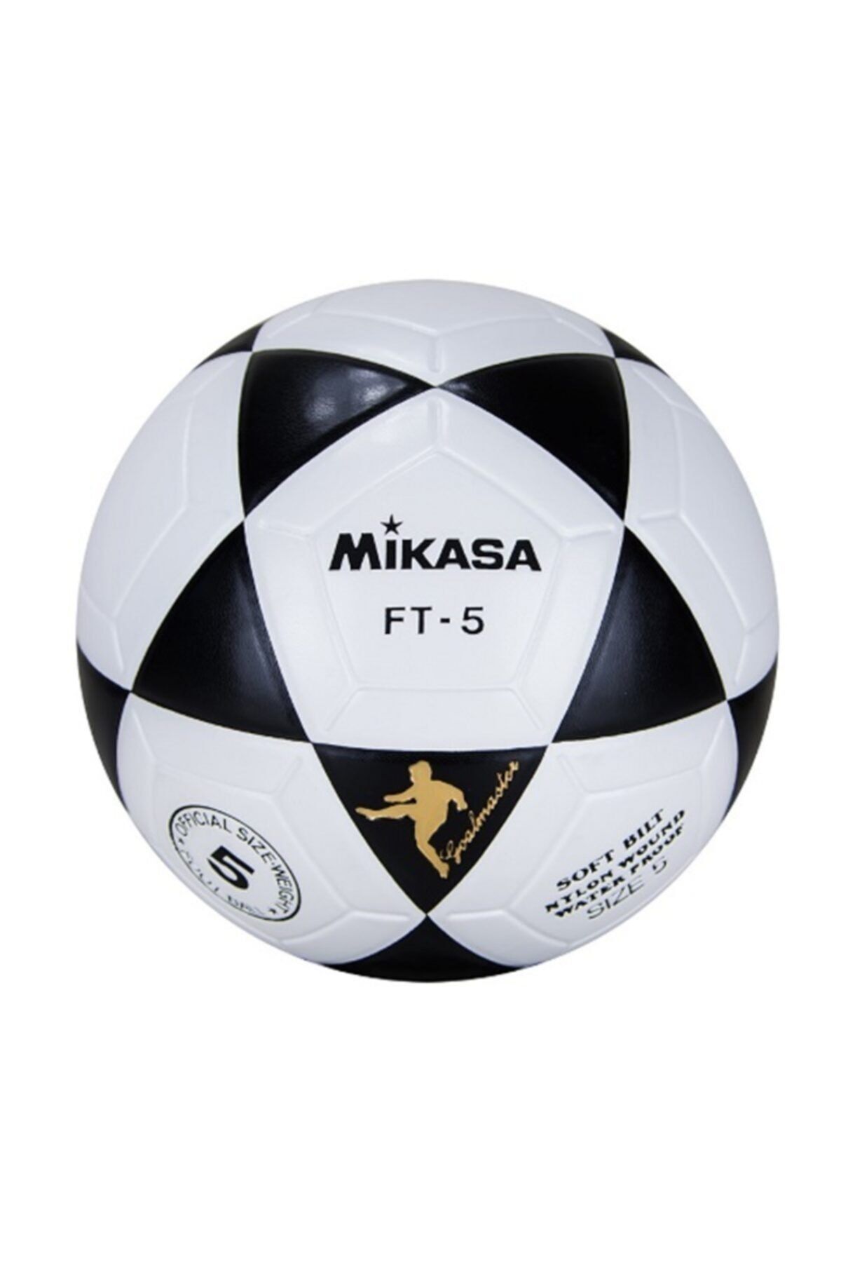 Academy Mikasa Ft-5 Sentetik Deri Su Geçirmez Siyah-beyaz Futbol Topu