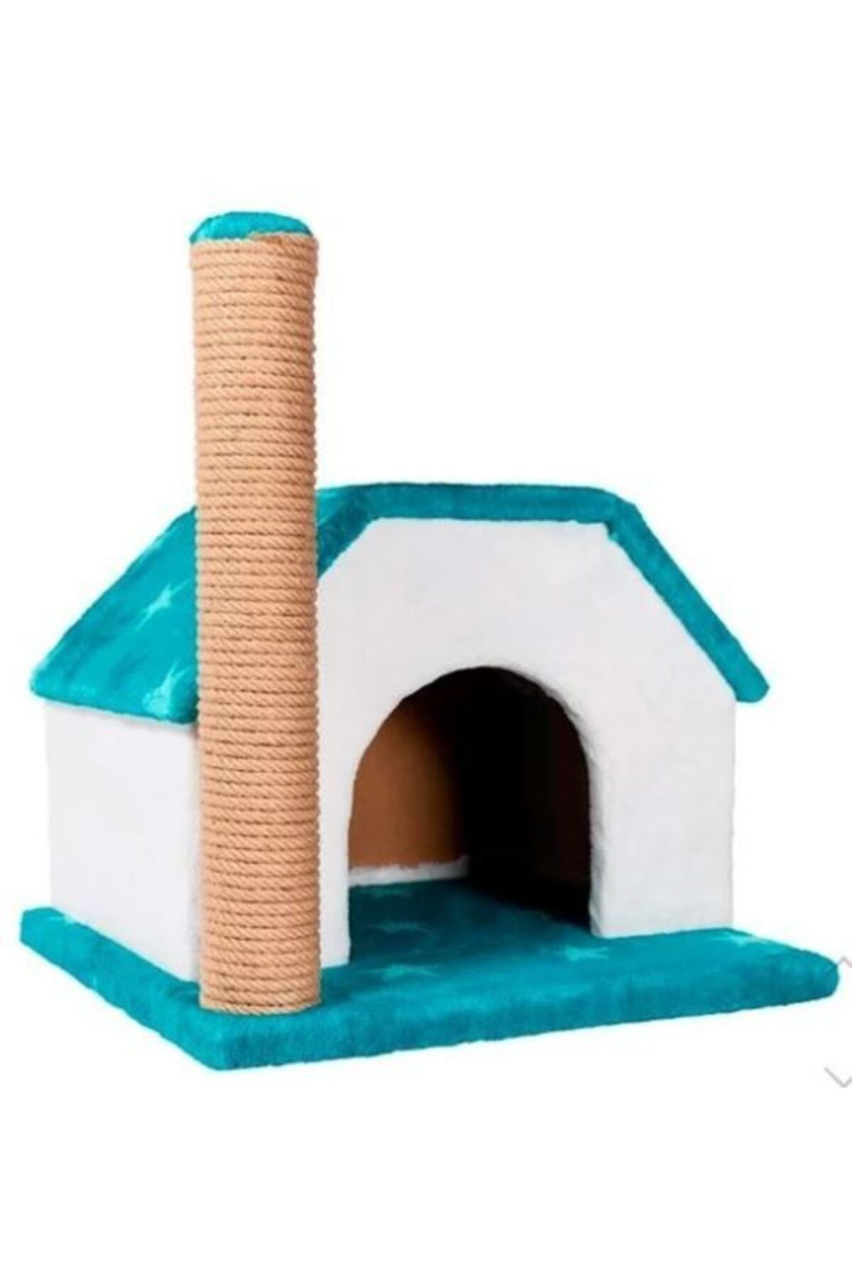 Lotus Ticaret Mavi Tırmalamalı Kedi Evi