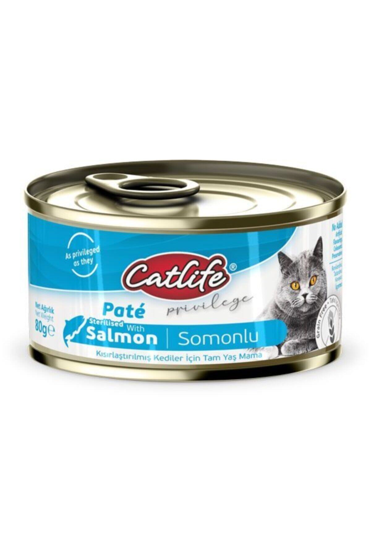 Catlife Pate Yetişkin Somonlu Sterilised Konserve 80 Gr. 12 Adet